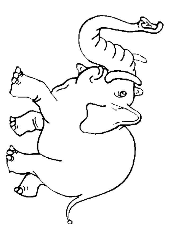 Plansa de colorat cu Elefant 4 34
